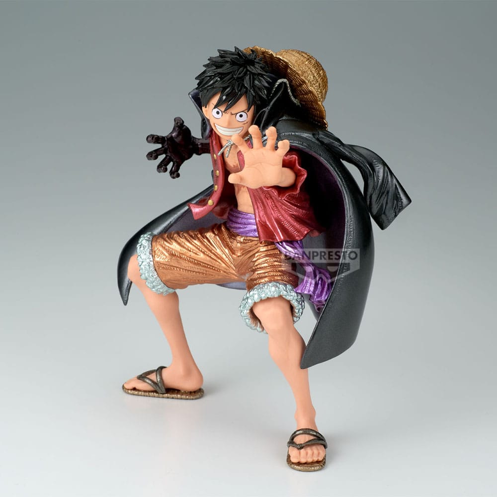 Luffy From One Piece. Official Banpresto Figure, High quality, Fast shipping. Haki Front profile grey