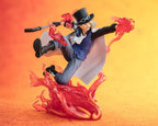 Sabo From One Piece with fire, High quality, Fast shipping. Official Banpresto Front Close up.