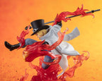 Sabo From One Piece with fire, High quality, Fast shipping. Official Banpresto Side profile