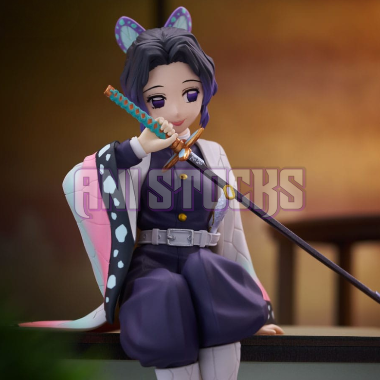 Shinobu Anime Figure from Demon Slayer. High quality Banpresto, Fast shipping. Front profile close up
